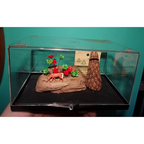 Vintage Craft Wood Original Creations Desert Scene Diorama horse cactus wood - Picture 9 of 16